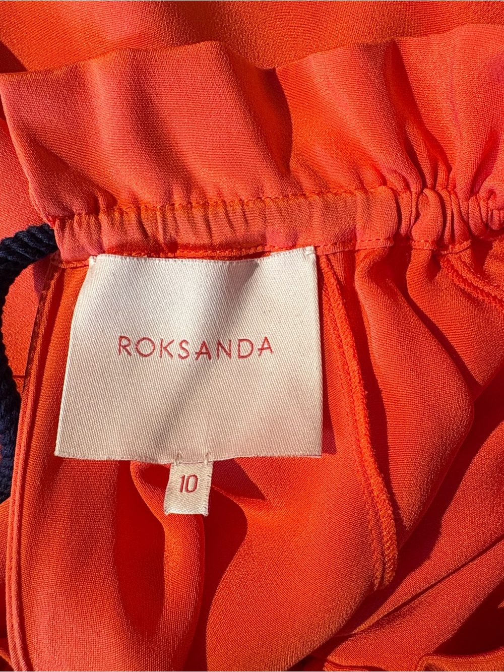 Roksanda Silk Tent Dress Ruffled Mock Neck Coral 10 - Picture 10 of 12